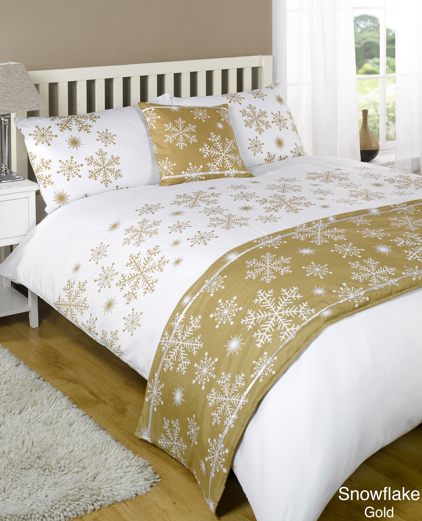 Duvet Quilt Bedding Bed In A Bag Gold Single Double King Kingsize Super